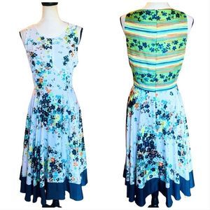 NWOT! GORGEOUS DONNA MORGAN FLORAL/STRIPED DRESS-SIZE 12